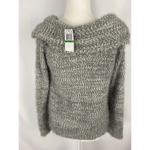 Freshman Juniors Off The Shoulder Fuzzy Sweater Si - Picture 4 of 6